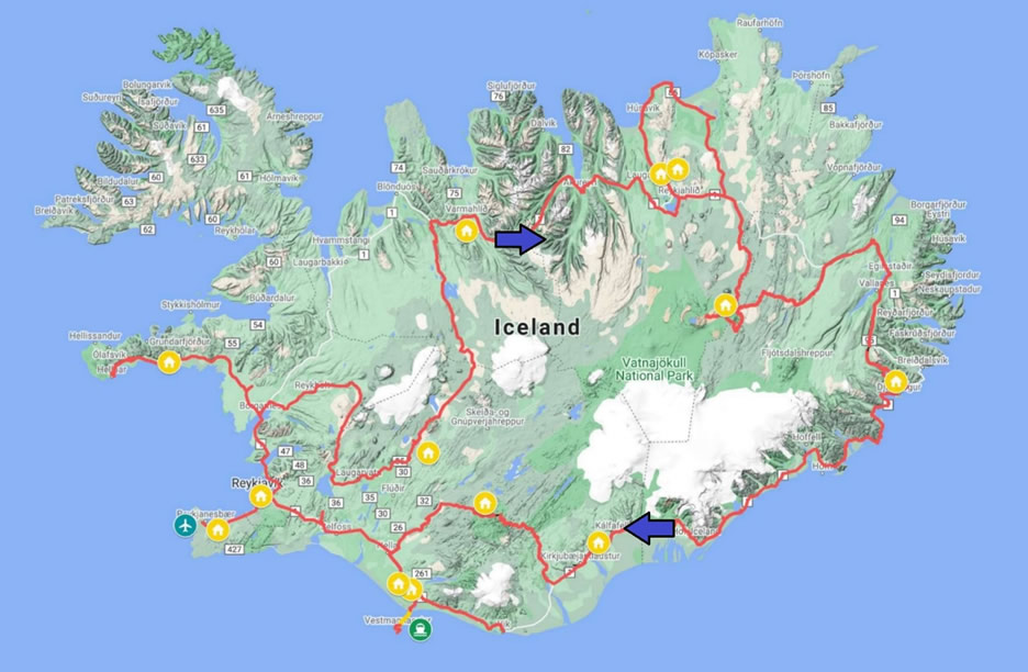 Mappa viaggio overland con il geologo