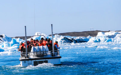 attraversamento della laguna con battello