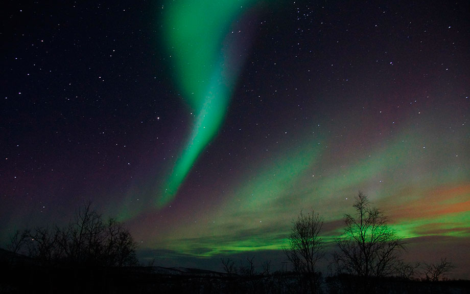 Aurora boreale in Islanda