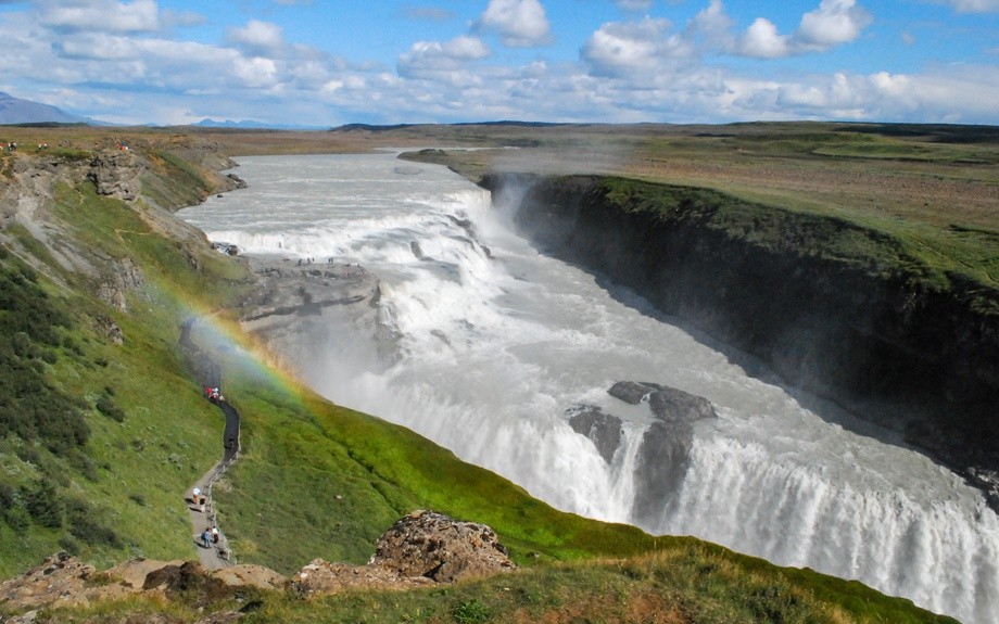 spettacolare cascata di Gullfoss