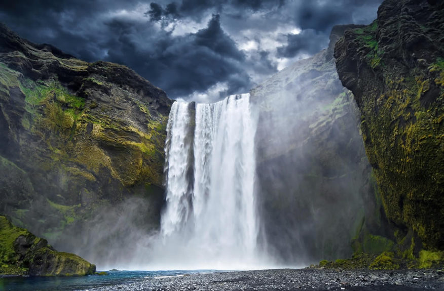 waterfall in Iceland Skogafoss
